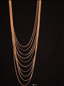 NECKLACE.BRASS GRADUATED CHAIN