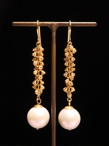 EARRINGS . SAMPAGUITA LINK PEARL