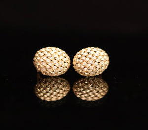 EARRINGS . WEAVE OVAL