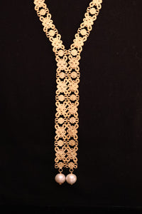 NECKLACE . DOUBLE PEARL ALFAJOR