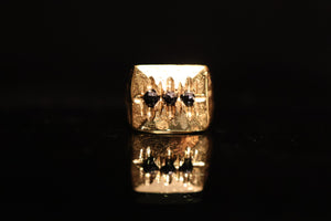 RING . 3STONE SQUARE POINT