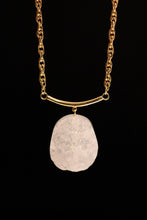 Load image into Gallery viewer, NECKLACE . QUARTZ DRUZY BAR
