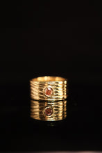 Load image into Gallery viewer, RING . STONE WOOD GRAIN BAND
