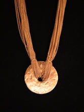 Load image into Gallery viewer, NECKLACE. BRASS 30STRAND DISC

