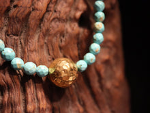 Load image into Gallery viewer, NECKLACE. BALL PENDANT ON AMAZONITE
