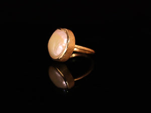 RING.SILVER COIN PEARL