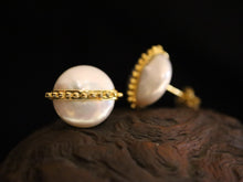 Load image into Gallery viewer, EARRING. LINE DOT PEARL
